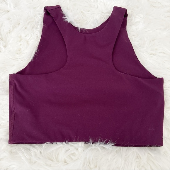 Girlfriend Collective Deep Purple Crop Top - Picture 3 of 3